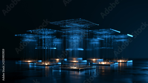 Digital wealth management system architecture visualization.