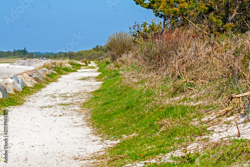 Chemin de randonnées à la pointe de Mousterlin. Finistère