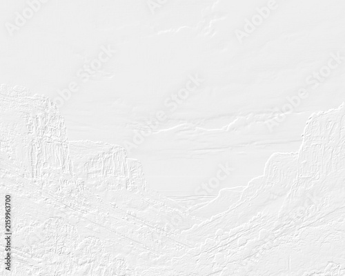 Embossed image of landscape.