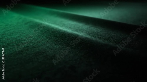 Empty Green Carpeted Surface in Low Light