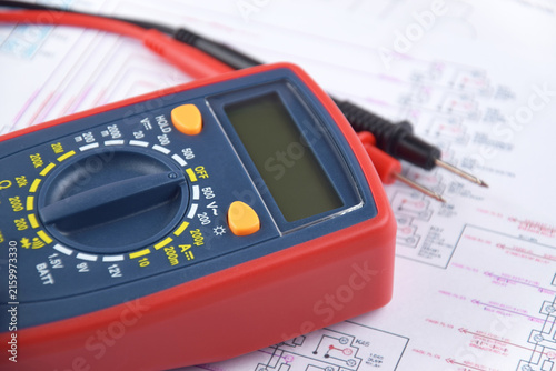 Canvastavla The digital multimeter electrical engineering drawings, circuit breaker and penc