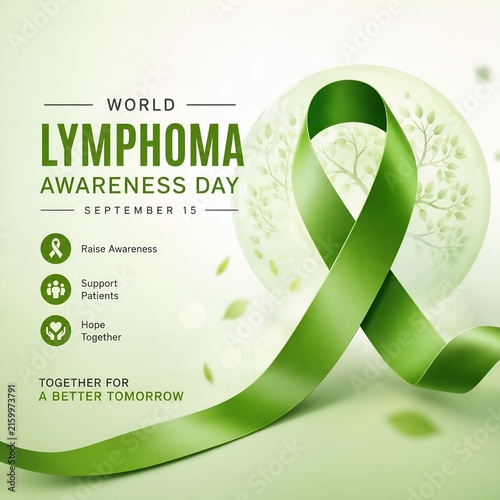 World lymphoma awareness day ribbon design