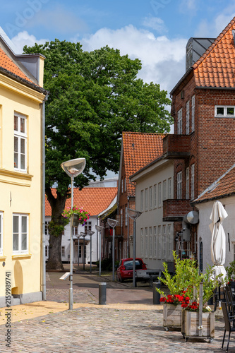 Tonder/Tondern, dänische Kleinstadt Syddanmark, Altstadtszene