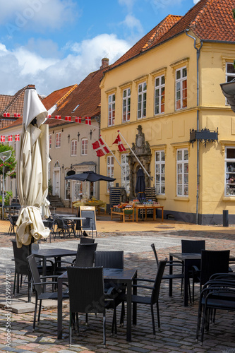 Tonder/Tondern, dänische Kleinstadt Syddanmark, Altstadtszene