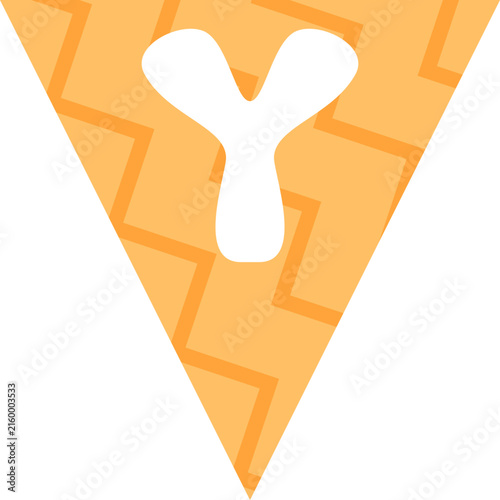 Triangular Flag Bunting Alphabet Y