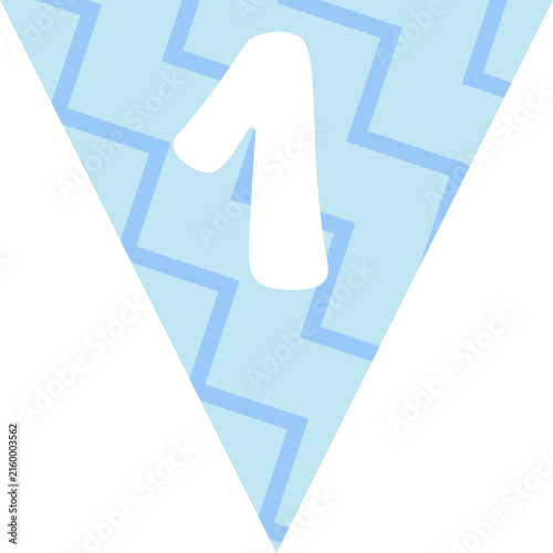 Triangular Flag Bunting Number 1