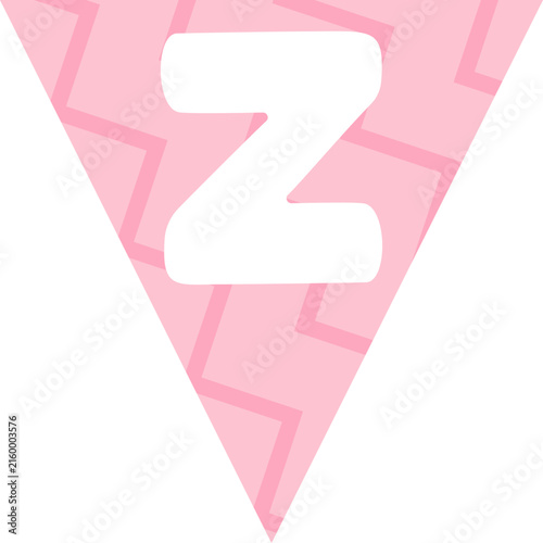 Triangular Flag Bunting Alphabet Z