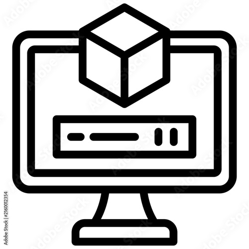 Virtual Machine lineal style icon