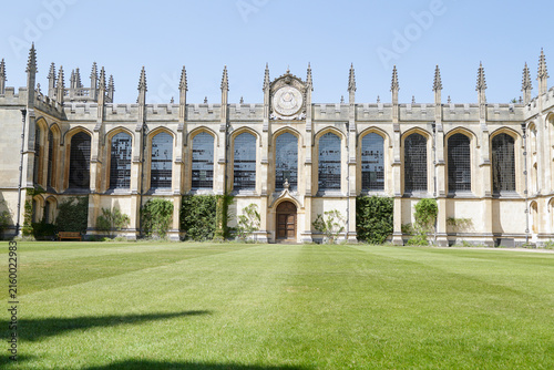 Facade of historic all Souls college of Oxford, England