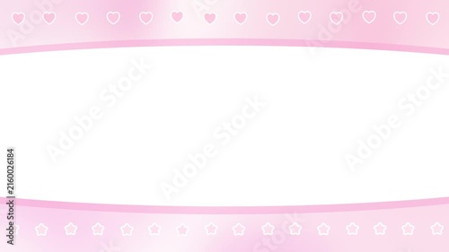Sweet Pastel Pink Gradient Wallpaper With Cute Pink Heart And Star Video Motion Background