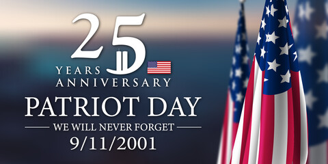 Store enrouleur Chambre d’enfants Patriot Day 2026 9/11 25 Years Anniversary   © MH