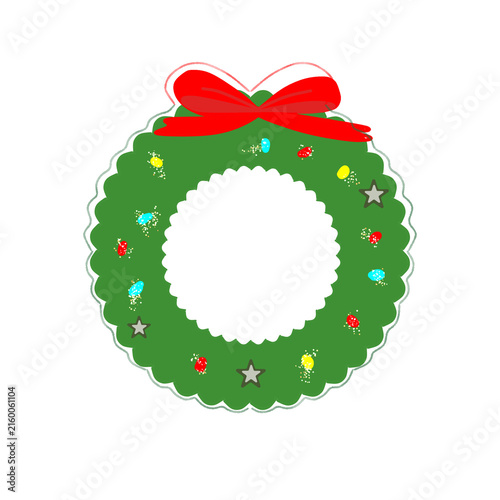 christmas wreath with holly berries