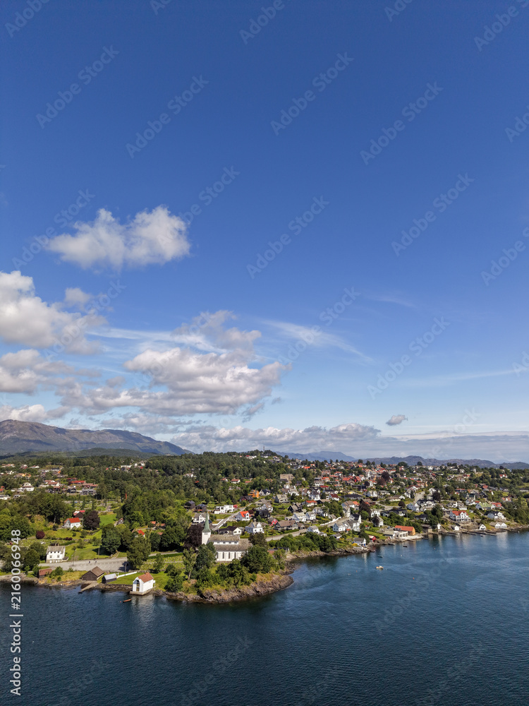 Fototapeta premium The Norwegian town of Leirvik