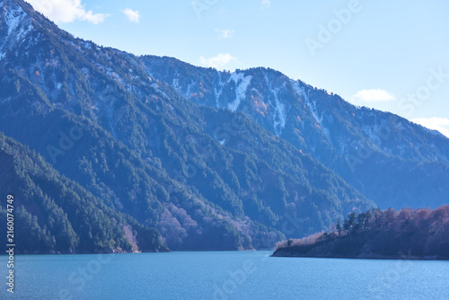 Obraz na płótnie 富山県 黒部ダムからの秋の山々
