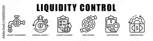 Obraz na plátne Liquidity Control web banner icon illustration concept