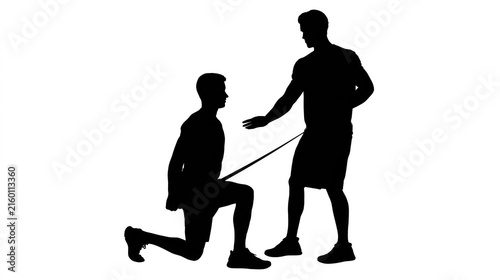 Fitness coaching silhouette