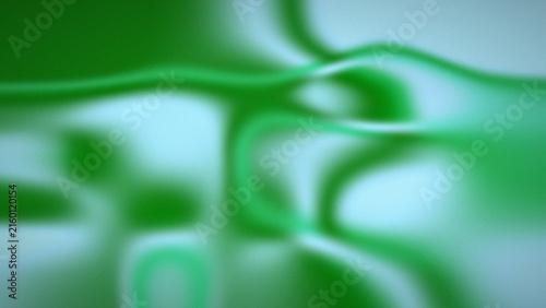 Fotografía Abstract green liquid flowing background with smooth curves and soft light