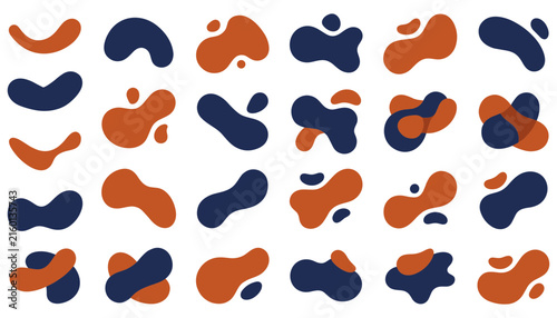  Set of abstract organic overlapping blob shapes vector illustration.svg