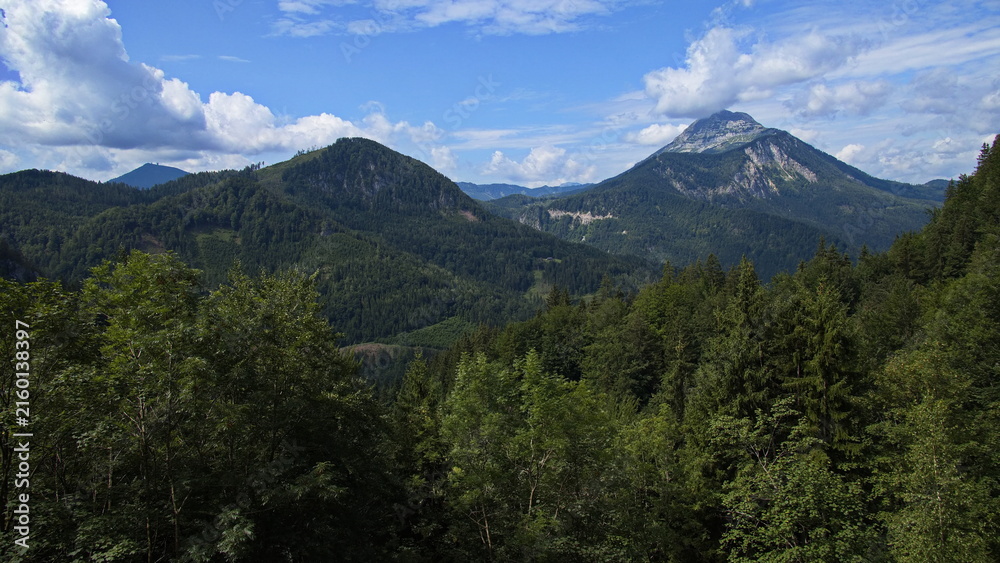 Fototapeta premium View of Ötscher from the railway 