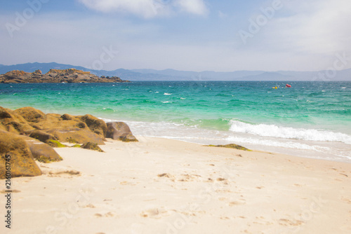 Landscape of cien islands in Galicia