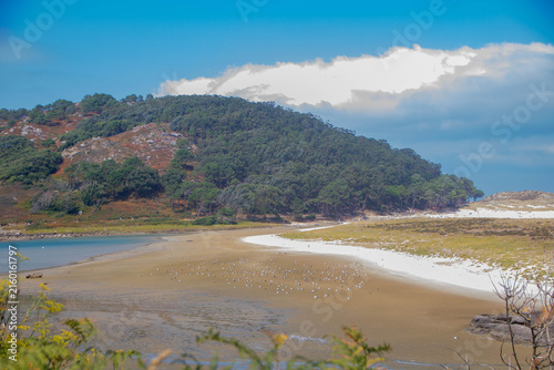 Landscape of cien islands in Galicia