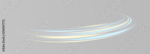 Cuadro en lienzo Futuristic neon lines twirl with circular motion and sparkling energy