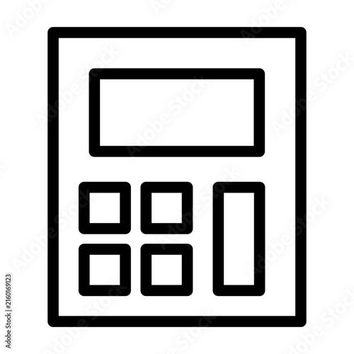 calculator line icon