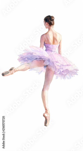 Graceful ballet dancer showcasing elegance in a stunning pink and lavender tutu
