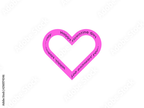 Obraz na plátně A vibrant bright pink pixelated heart shape stands out beautifully isolated on a