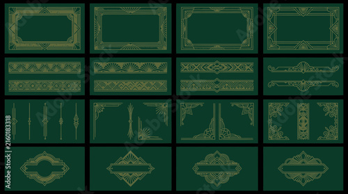 Art Deco Frames & Borders Vector Pack - Elegant Geometric Ornate Design Elements
