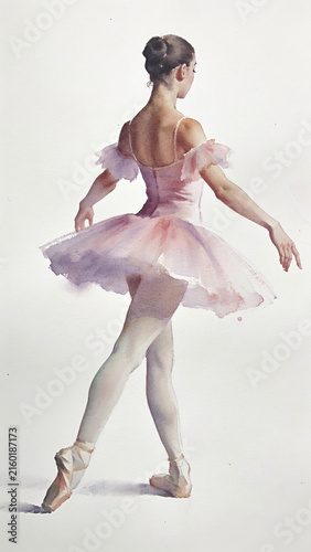 Graceful ballet dancer twirls elegantly in a soft pink tutu, showcasing beauty and poise during a serene practice session