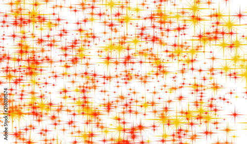 Golden Hanging Sparkles and Glitter Light Effects on Transparent Background.