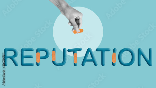 Fotografie Brand reputation crisis on social media, reputation damage, negative publicity a