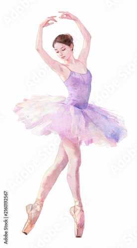 Elegant ballerina dances gracefully in a soft pink and purple tutu, embodying the beauty of ballet in a timeless moment