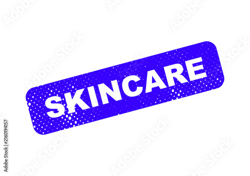 Foto Purple skincare badge with glittery texture illustration