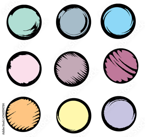 set of colorful buttons