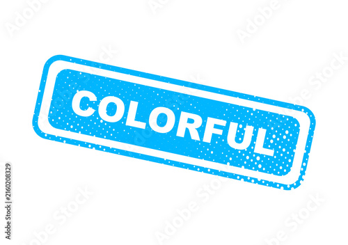 Colorful stamp with the word colorful in bold letters illustration
