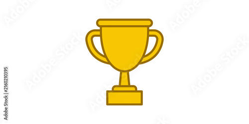 Cuadro en lienzo Gold trophy cup winning award object for competition success achievement