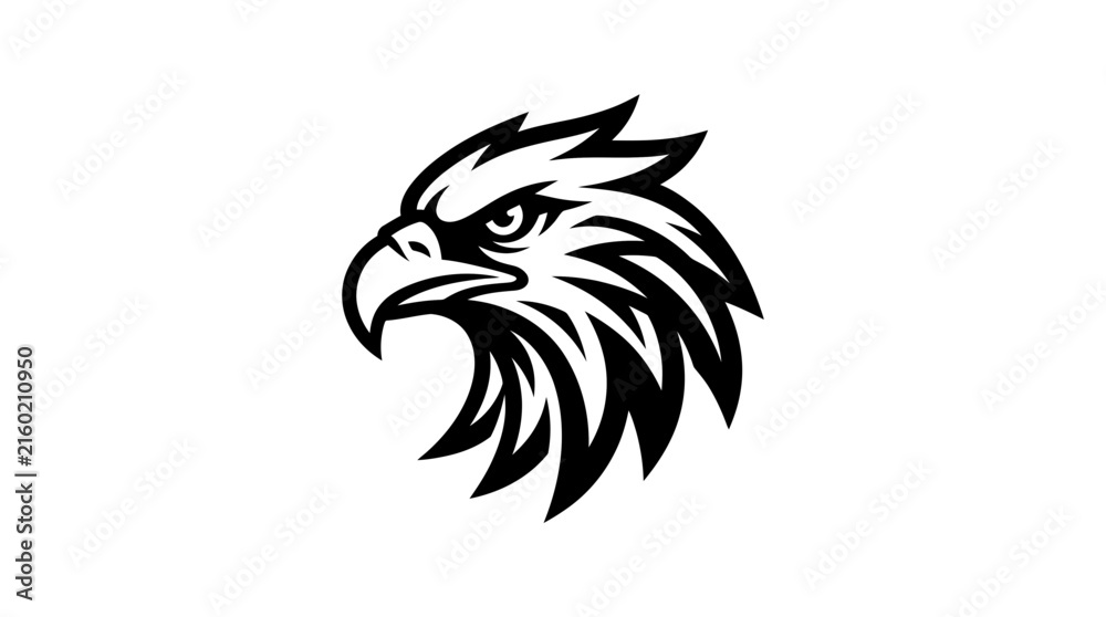 Fototapeta premium Stylized Eagle Head Graphic Design 1.