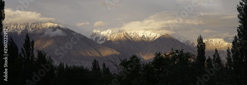 Nubra valley at sunset in Ladakh, India