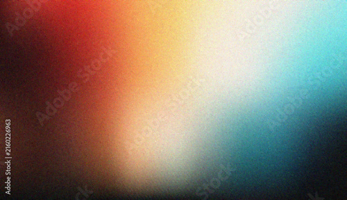 Abstract smooth gradient blend featuring soft transitions of vibrant red orange yellow and cool blue tones