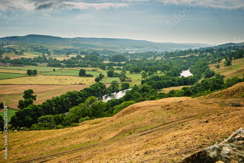 River Tees at Upper Teesdale in the North Pennines, a landscape of sweeping  moorlands, renowned for vast open skies, winding rivers and historic stone buildings in a National Landscape