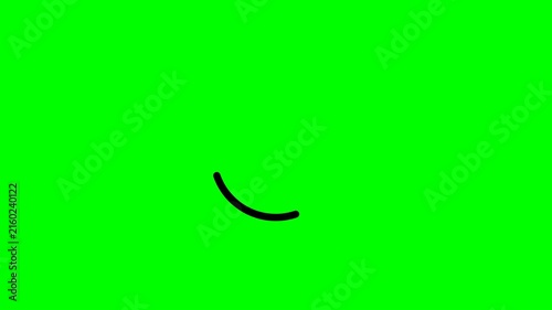 Animated Black Circular Loading Indicator on Green Screen Background, Minimal Progress Spinner Loop for Buffering, Waiting, Processing, Download, Upload, App and Interface Status Video