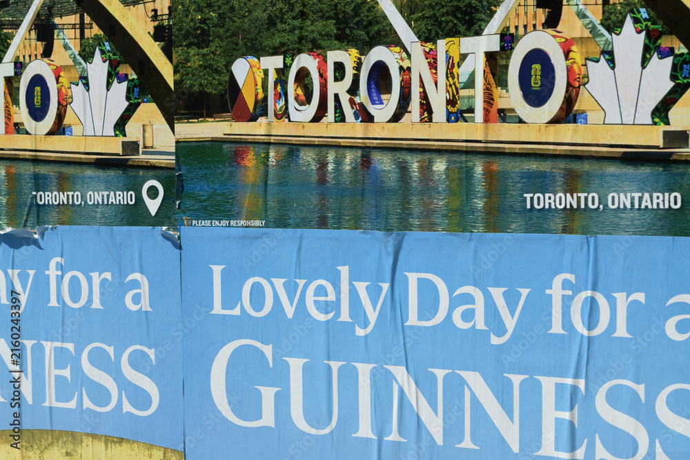 Fototapeta premium Guinness beer posters in Toronto