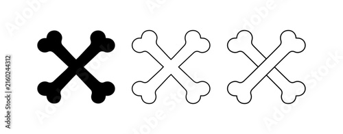 Crossed Bones Icons Vector Design