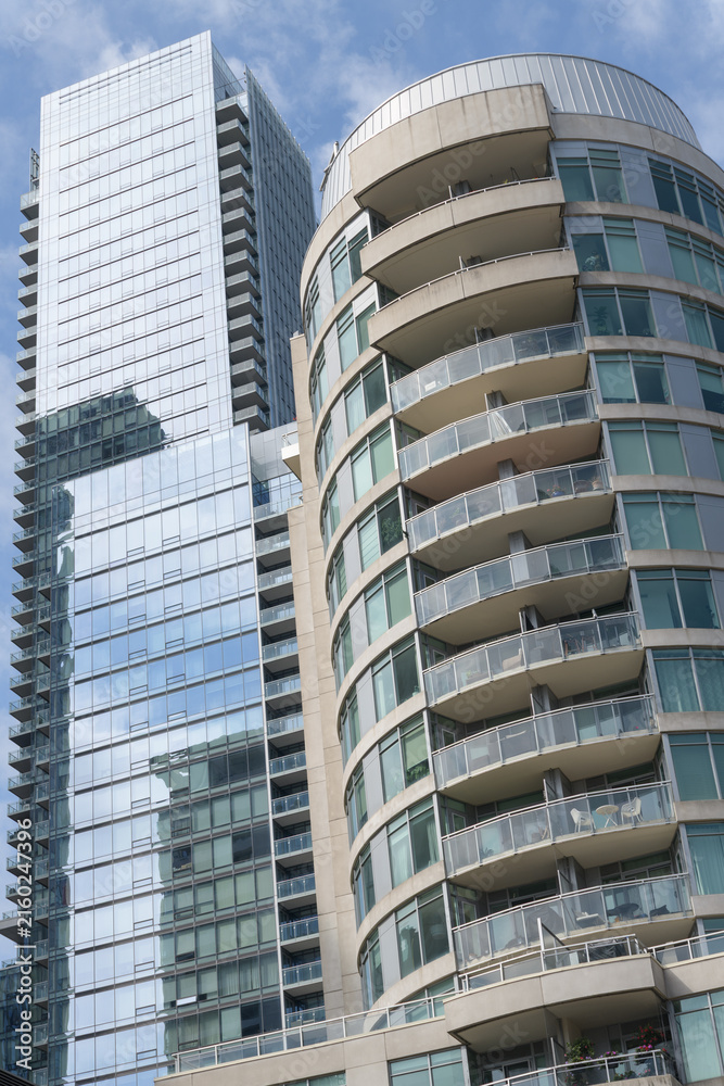 Naklejka premium condos at Davenport Rd and Scollard St, viewed from Yonge St, Toronto 