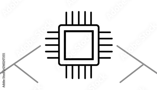 Modern electronic device with circuit board and antenna.