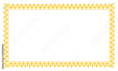 Decorative yellow and orange geometric pattern border