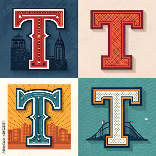 letter t big logo pack