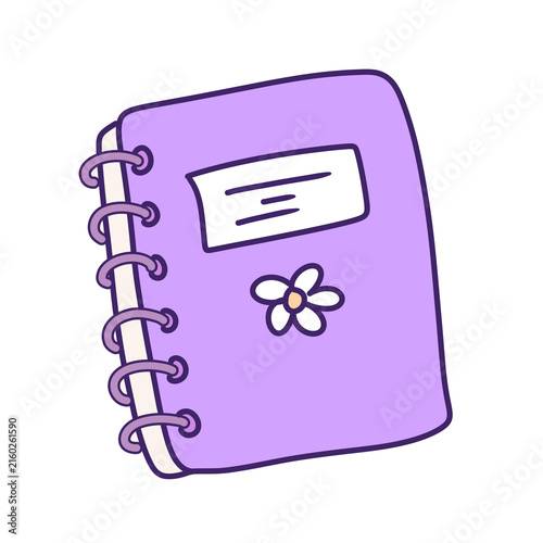 vector illustration of a notebook